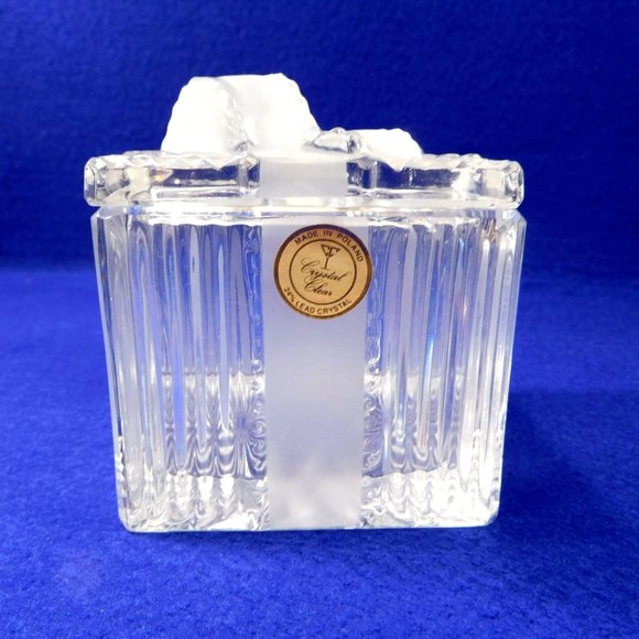 Crystal Clear Present Trinket  / Vanity Box Poland 24% Lead Crystal - Picture 5 of 7